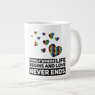 Taza De Café Grande Familia de autismo - Mug