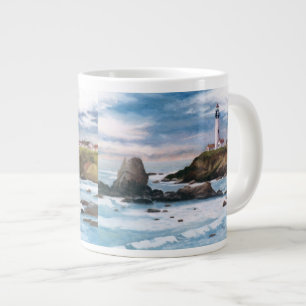 Taza De Café Grande Faro del punto de la paloma
