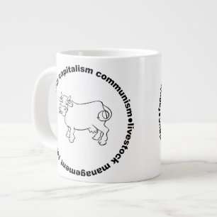 Taza De Café Grande Fascismo Capitalismo Comunismo Gestión Ganadera