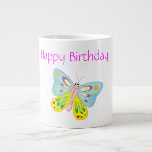 TAZA DE CAFÉ GRANDE "FELIZ CUMPLEAÑOS"