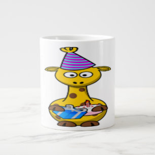 TAZA DE CAFÉ GRANDE "FELIZ CUMPLEAÑOS" GIRAFFE