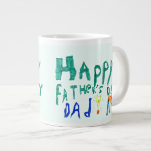 Taza De Café Grande Feliz Día de los Padres, papá Jumbo Mug de Janz