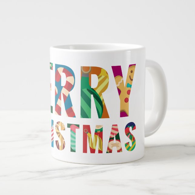 Taza De Café Grande Feliz Navidad (Derecha)