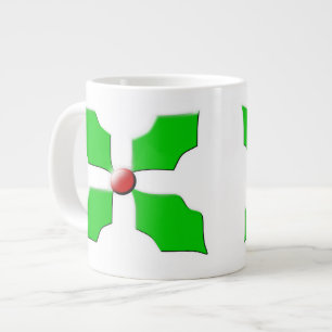 Taza De Café Grande Feliz Navidad Holly Mug