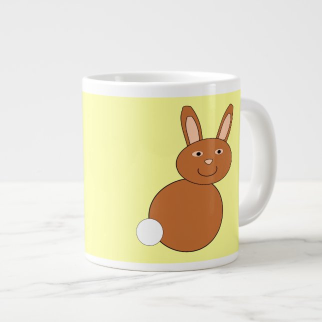 Taza De Café Grande Feliz Pascua Bunny Mug (Derecha)