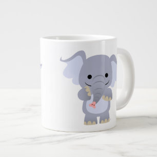Taza De Café Grande Feliz Personalizado Elephant Jumbo Mug