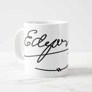 Taza De Café Grande Firma de Edgar Allen Poe