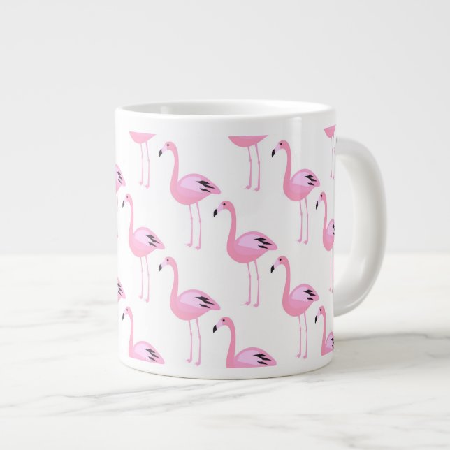 Taza De Café Grande Flamencos rosados 2 (Derecha)