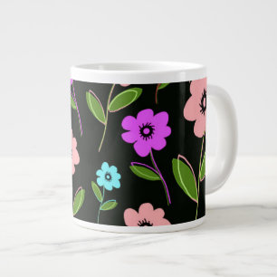 Taza De Café Grande Floral retro