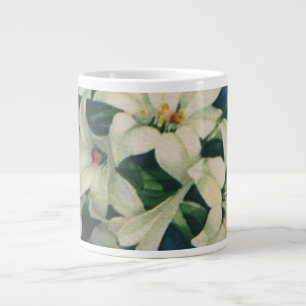 Taza De Café Grande Flores de Lily de Pascua, Lilis de Semana Santa