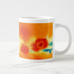 Taza De Café Grande ...flores de zarathustras...arte de Jutta Gabriel.