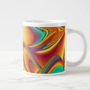 Taza De Café Grande Flores Mágicas de Primavera Verano Otoño