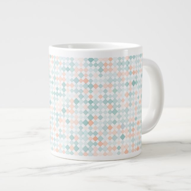 Taza De Café Grande Fondo abstracto con los pequeños puntos mezclados (Derecha)