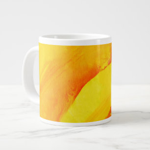 Taza De Café Grande fondo amarillo. acuarela en el papel