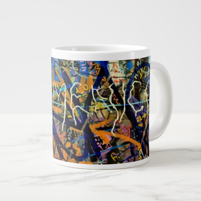 Taza De Café Grande Fondo de la pintada (Derecha)