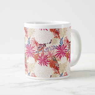 Taza De Café Grande Fondo floral 3
