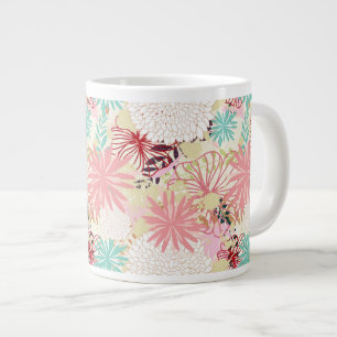 Taza De Café Grande Fondo floral 4