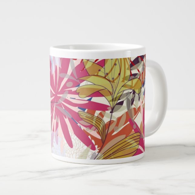 Taza De Café Grande Fondo floral 6 (Derecha)