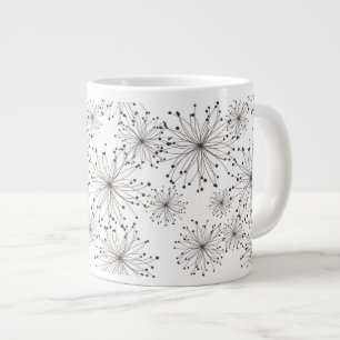 Taza De Café Grande Fondo floral retro