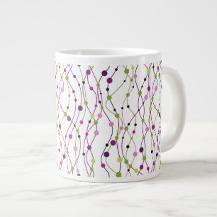 Taza De Café Grande Fondo multicolor del punto
