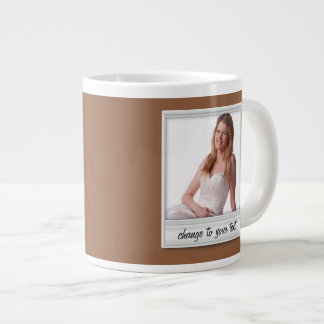 Taza De Café Grande foto inmediata - photoframe - en marrón