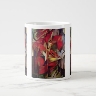Taza De Café Grande Foxes de Franz Marc, arte abstracto vintage del cu