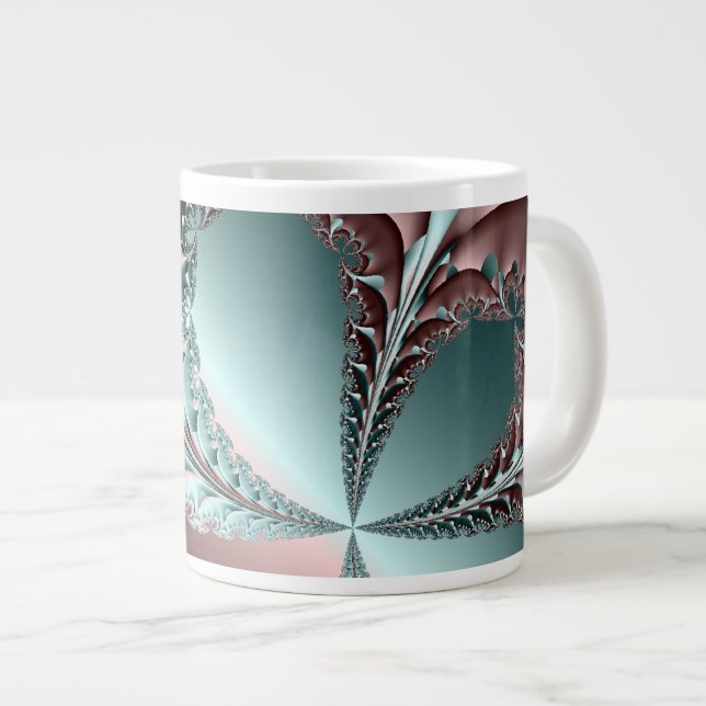 Taza De Café Grande Fractal de la elegancia (Derecha)