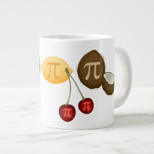 Taza De Café Grande Fruit Pi, Pi sobre varias frutas