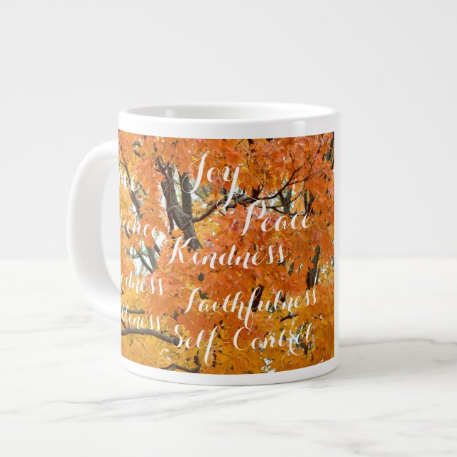 Taza De Café Grande Fruta del alcohol, caída cristiana inspiradora (Izquierda)