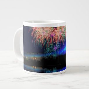 Taza De Café Grande Fuegos artificiales