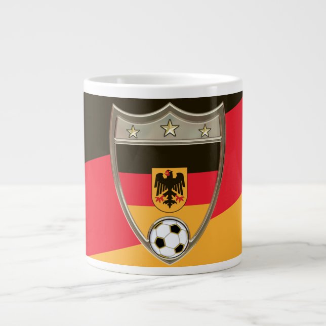 Taza De Café Grande Fútbol alemán 20oz. (Frente)