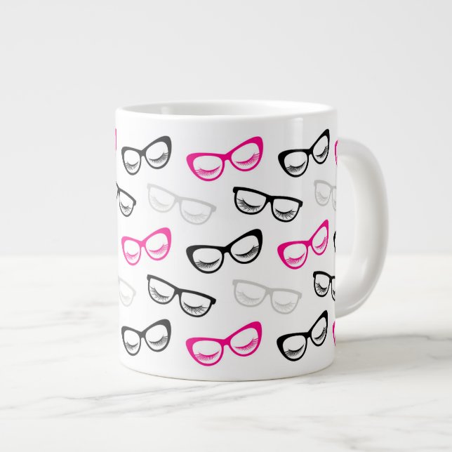 Taza De Café Grande Gafas rosadas, negras y grises (Derecha)