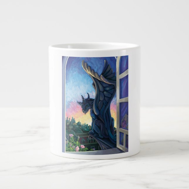 Taza De Café Grande Gargoyle Guardian (Frente)