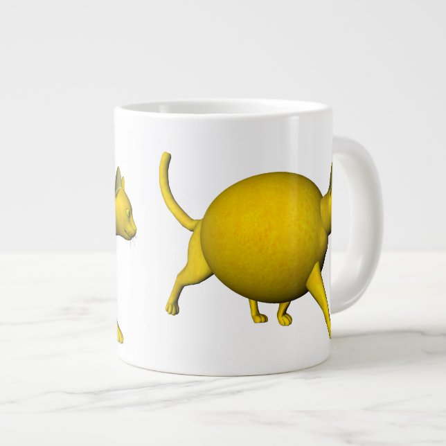 Taza De Café Grande Gato de limón dulce-amargo (Derecha)