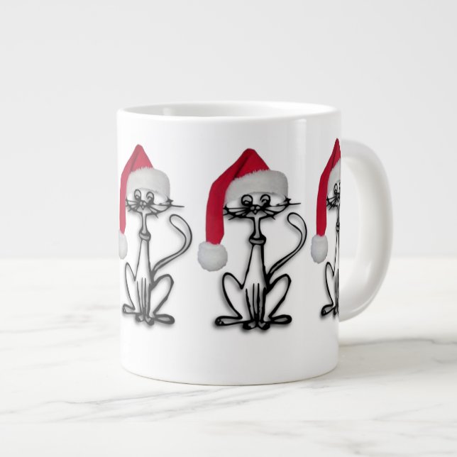 Taza De Café Grande Gato de Santa Kitty (Derecha)