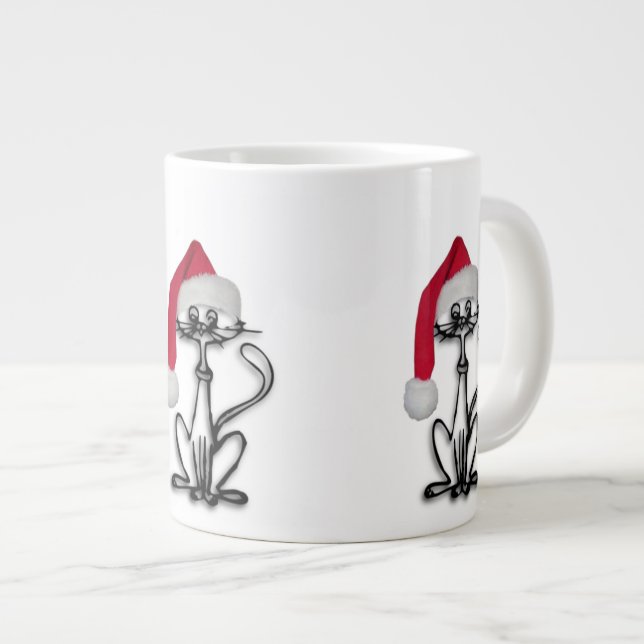 Taza De Café Grande Gato de Santa Kitty (Derecha)