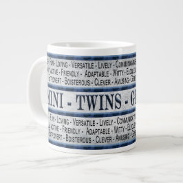 TAZA DE CAFÉ GRANDE GEMINI - TWINS - CAFÉ/SOUP/JUMBO MUG - TEXTO