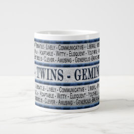 TAZA DE CAFÉ GRANDE GEMINI - TWINS - CAFÉ/SOUP/JUMBO MUG - TEXTO