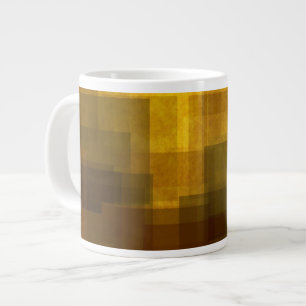 Taza De Café Grande geométrico abstracto colorido del vintage del art