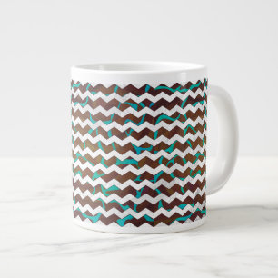 Taza De Café Grande Giraffe Brown y la impresión Verde azulada