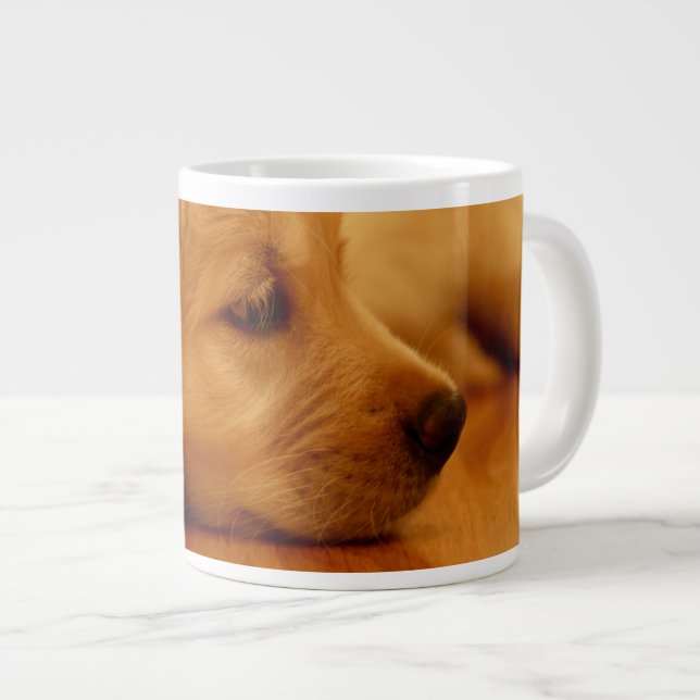 Taza De Café Grande Golden Retriever Puppy (Derecha)