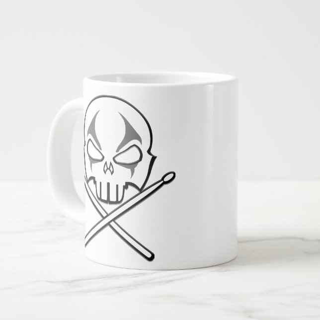Taza De Café Grande Golpe de rollo y batas de tambor Metalizado fuerte (Izquierda)
