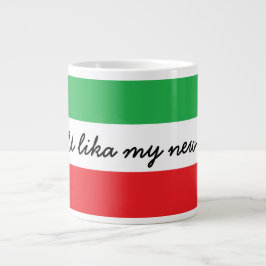 Taza De Café Grande Gracioso acento italiano y bandera