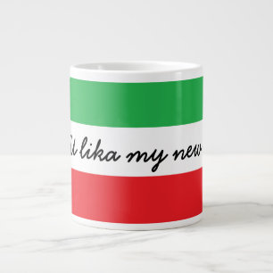 Taza De Café Grande Gracioso acento italiano y bandera