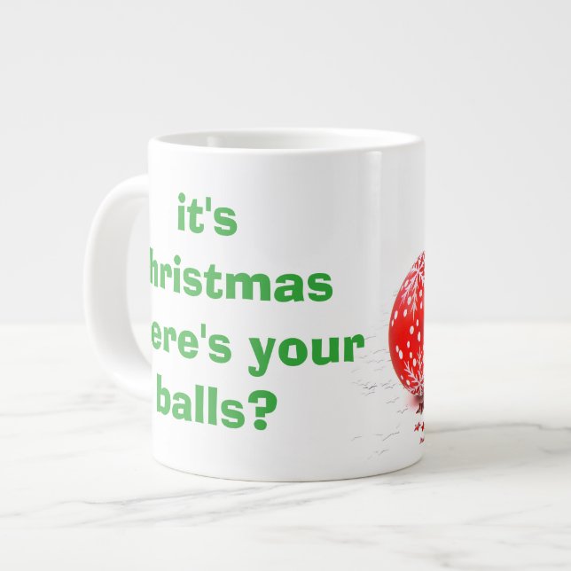 Taza De Café Grande Gracioso Jumbo Navidades Mug - Regalos - Café (Izquierda)