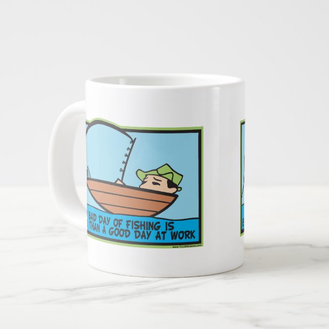 Taza De Café Grande Gracioso pescador (Izquierda)