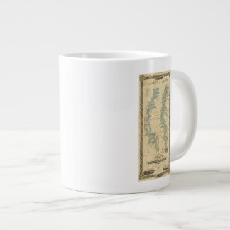 Taza De Café Grande Gráfico del río Misisipi inferior