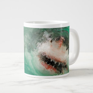 Taza De Café Grande Gran blanco Shark1