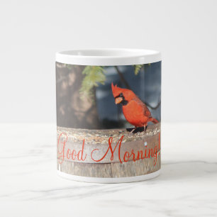 Taza De Café Grande Gran Cardenal Rojo