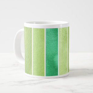Taza De Café Grande gran fondo verde de la acuarela - acuarela
